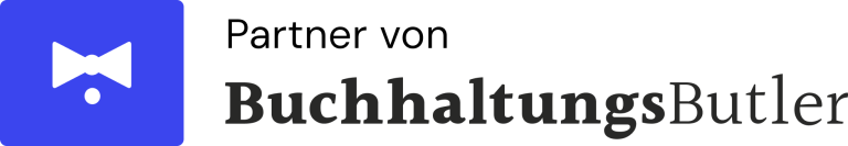 Logo von BuchhaltungsButler mit Partner-Beschriftung.